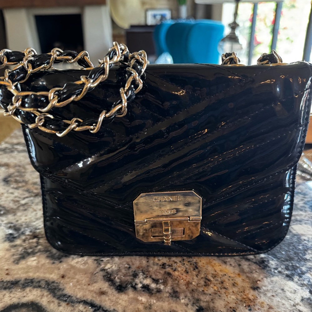 Patent Black Inspired Bag